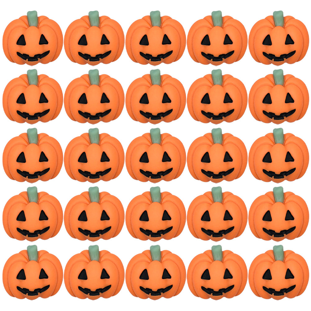 Craft Embellishments - 50Pcs Mini Resin Pumpkin Charms Tiny