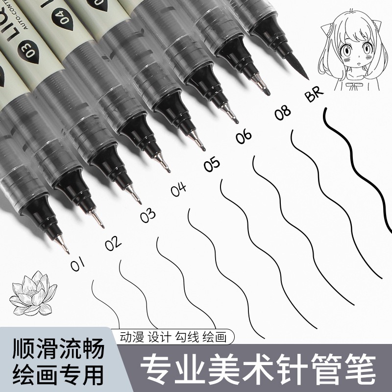 12 Tibs Black Pen Fine Line Sk - огляд і ціна Copic Marker Sketch
