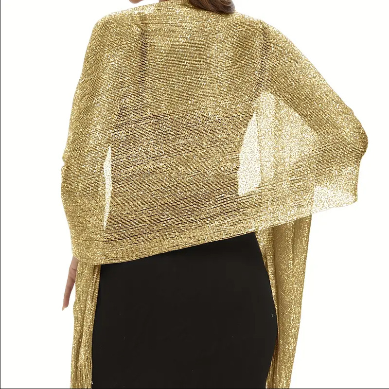 Women Shiny Gold Silver Sunscr - огляд і ціна Tassel Fringe Trim