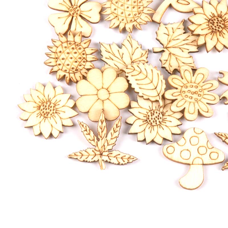 30Pcs 25-30mm Wood DIY Accesso - огляд і ціна Embellish Craft