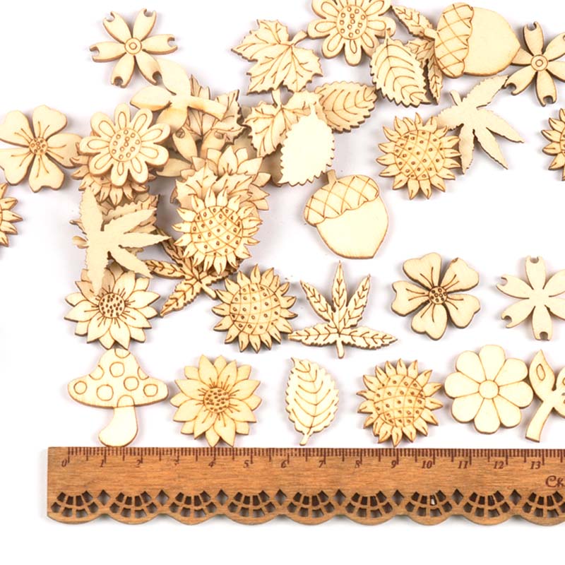 30Pcs 25-30mm Wood DIY Accesso - огляд і ціна Embellish Craft