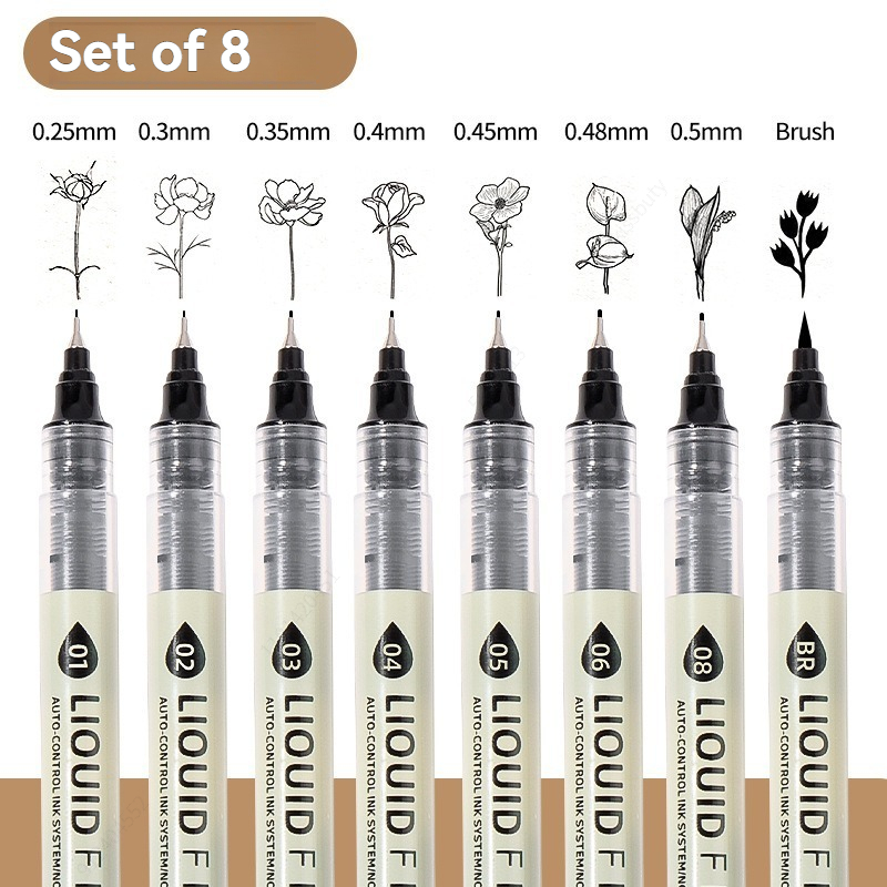 12 Pack Black Fineliner Drawin - огляд і ціна Copic Marker Sketch