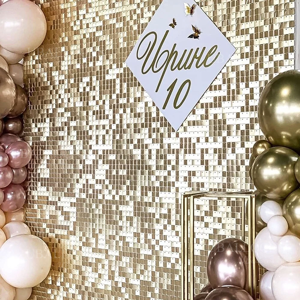 Champagne Gold Shimmer Backdro - огляд і ціна Sequin Fabric Panel