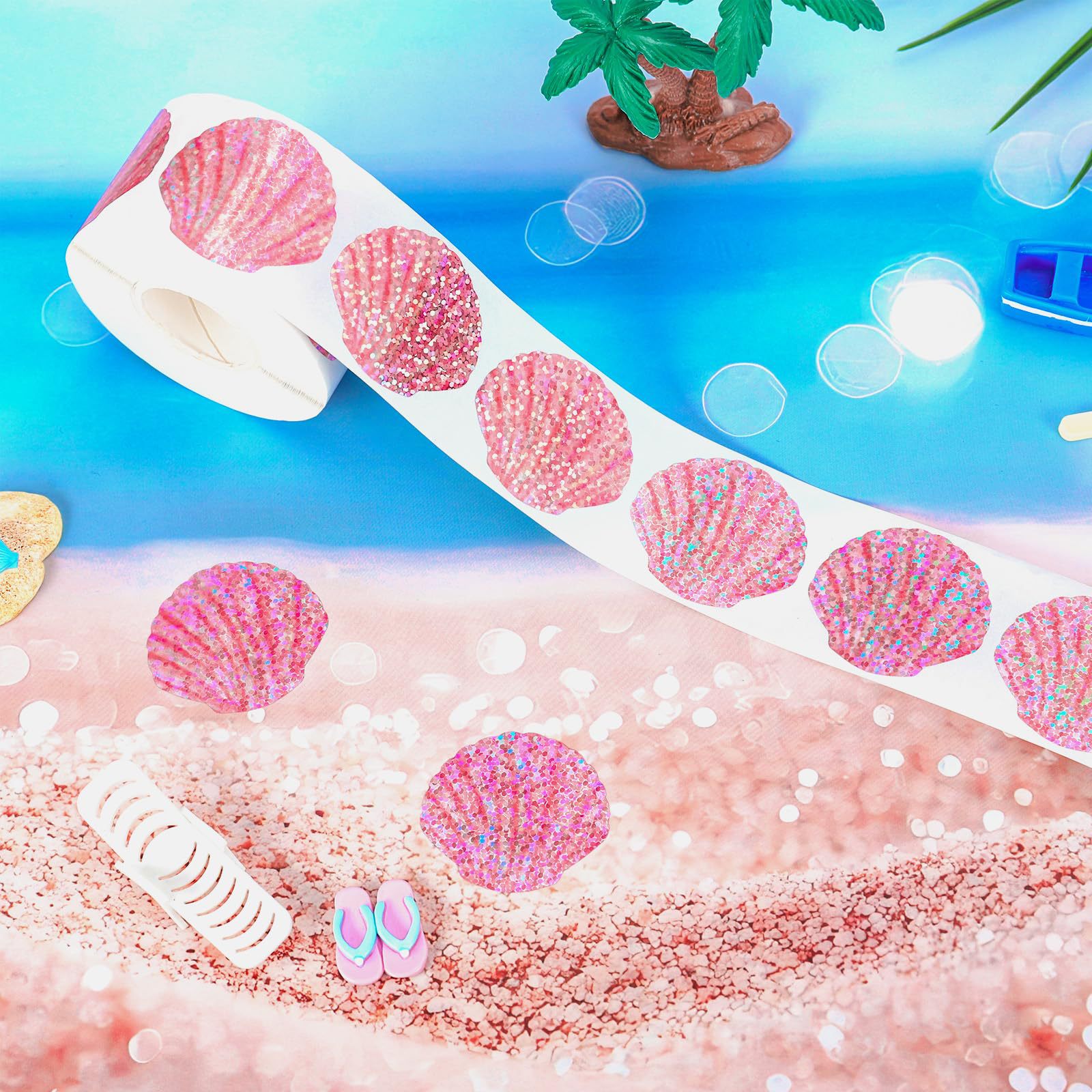 500 Pcs Summer Seashell Sticke - огляд і ціна Glitter Vinyl Roll