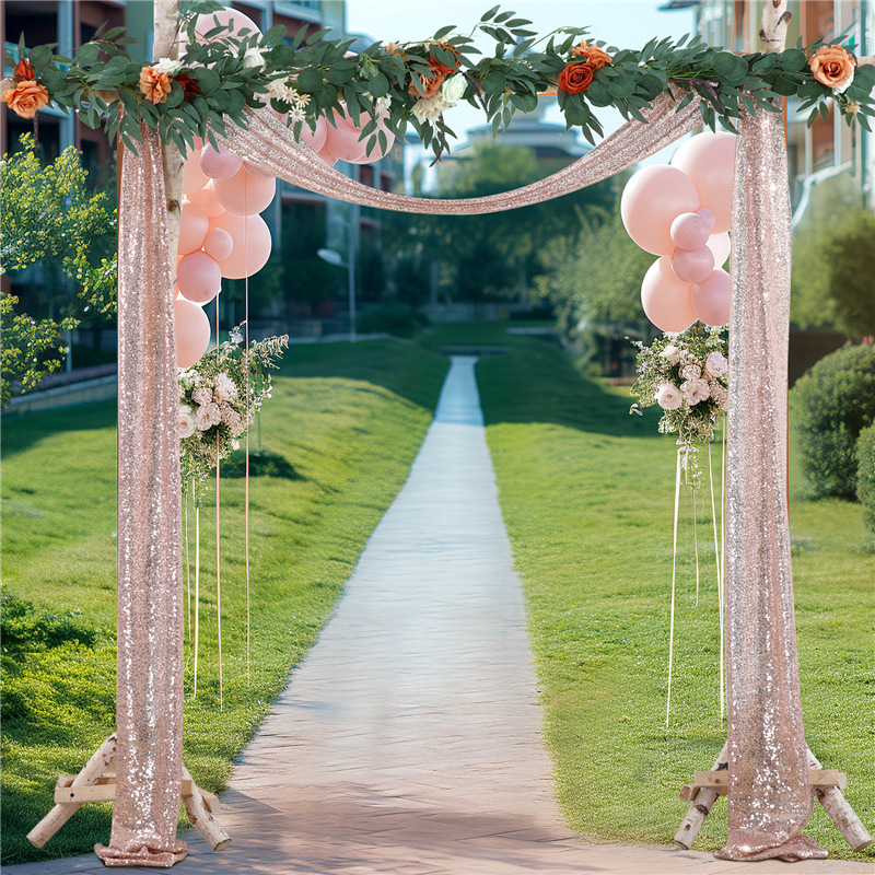 Wedding Arch Draping Fabric, 1 - огляд і ціна Sequin Fabric Panel