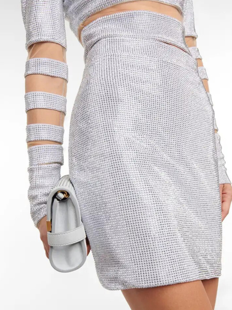 Sexy Two Piece Mesh Panel Band - огляд і ціна Sequin Fabric Panel