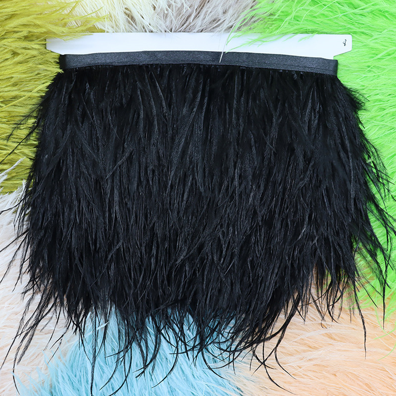 1M 8-10cm Black Ostrich Feathe - огляд і ціна Feather Trim Marabou