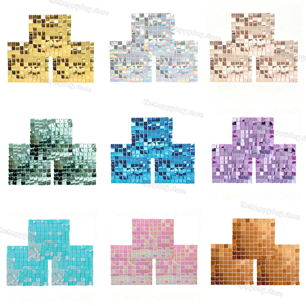 18-3Pcs Shimmer Wall Backdrop  - огляд і ціна Sequin Fabric Panel