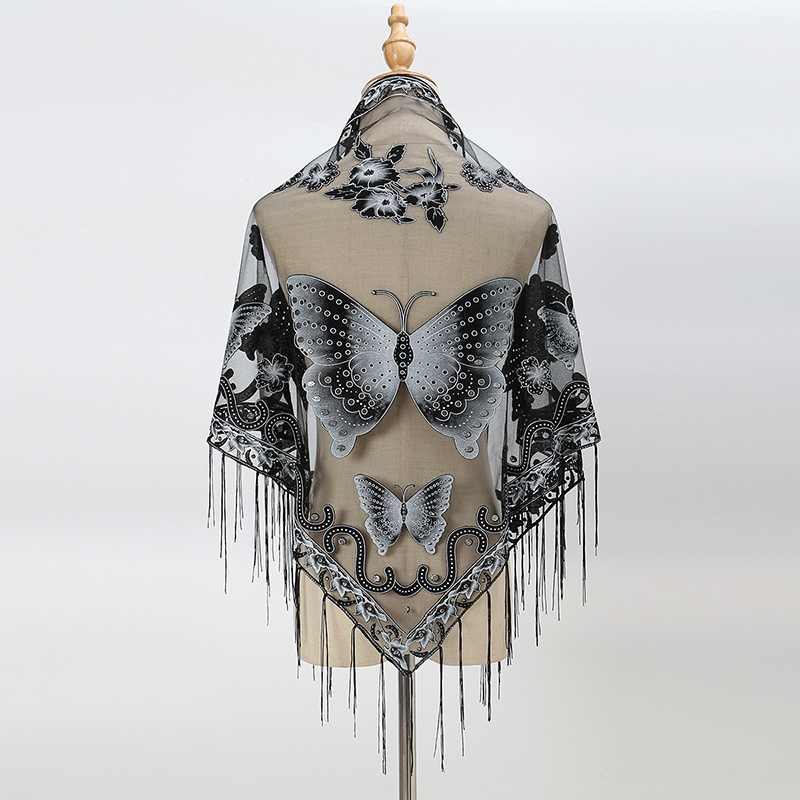 Fashion Triangle Scarf Butterf - огляд і ціна Tassel Fringe Trim