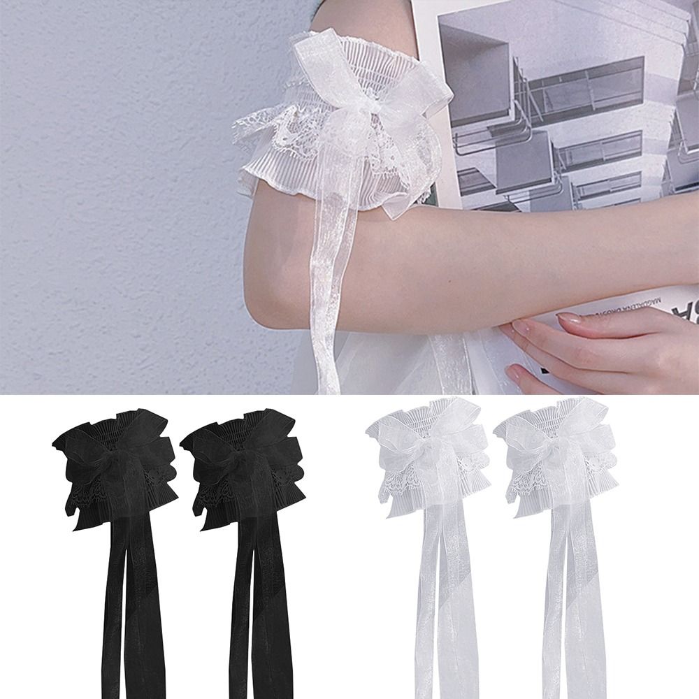 Arm Warmers Bowknot Arm Sleeve - огляд і ціна Elastic Lace Trim