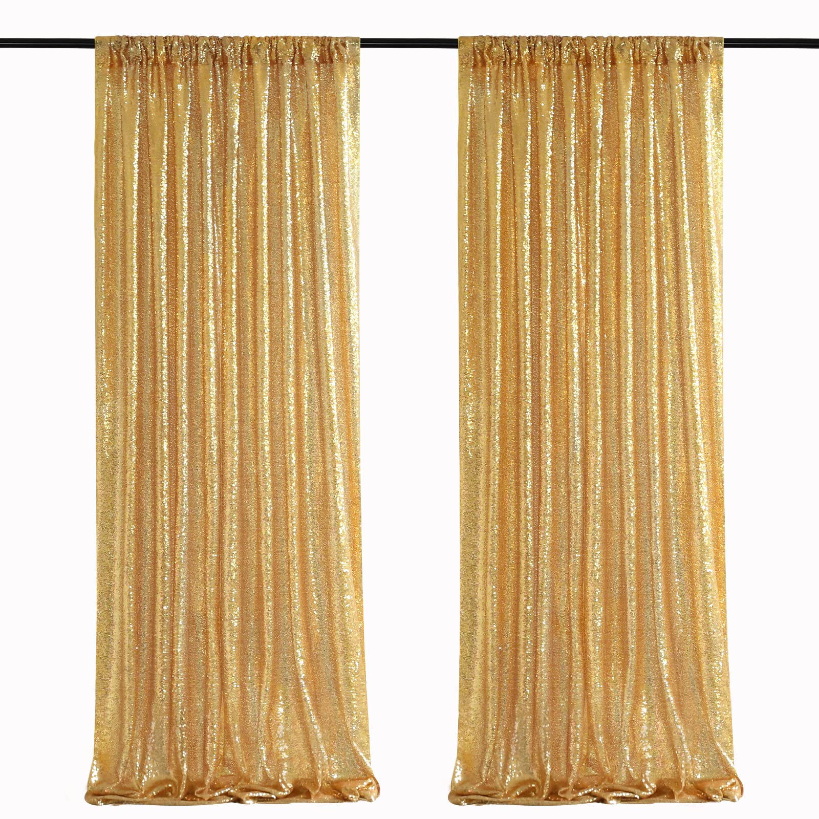 2PCS Gold Sequin Party Backdro - огляд і ціна Sequin Fabric Panel