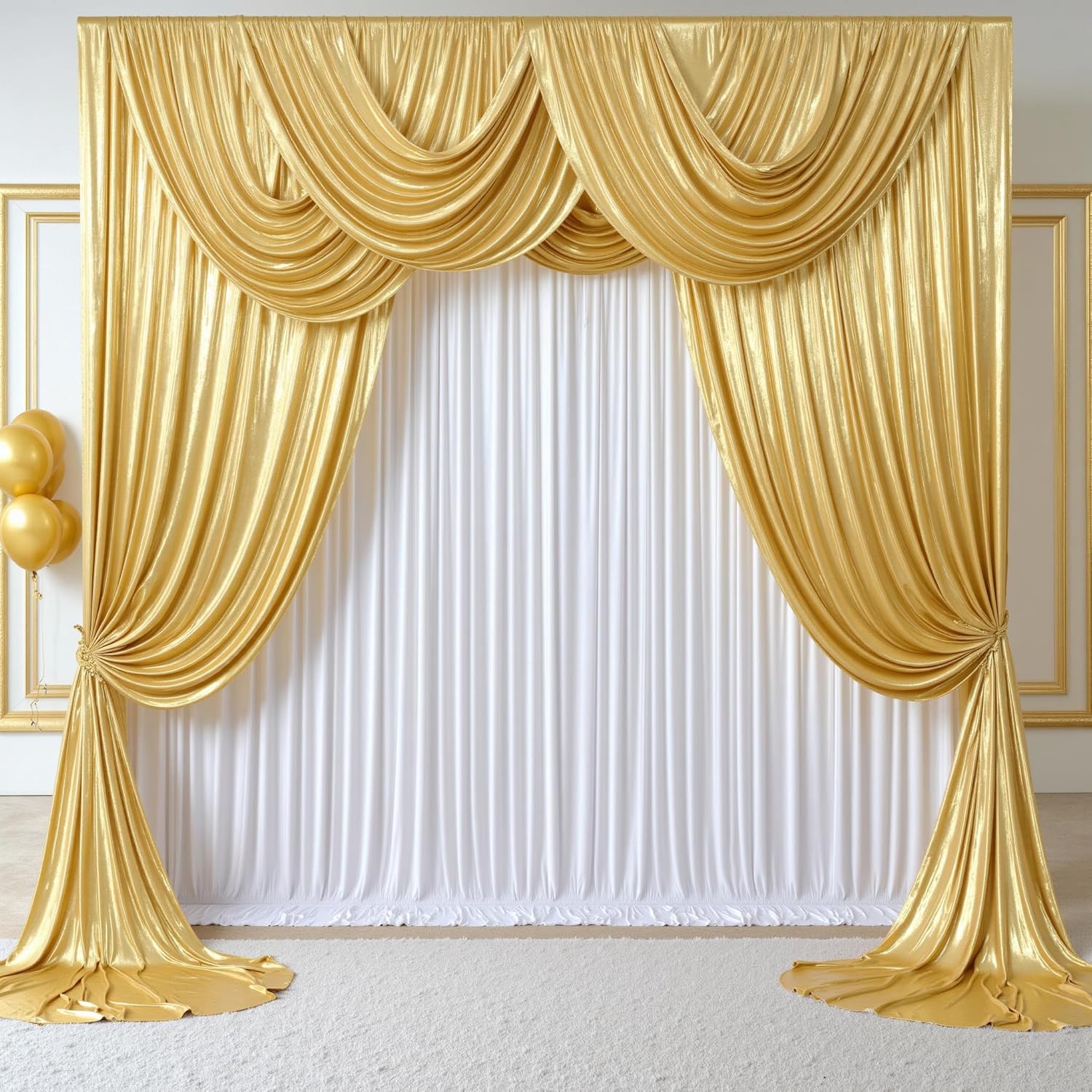 2.3x7FT Wrinkle Free Glitter 1 - огляд і ціна Sequin Fabric Panel