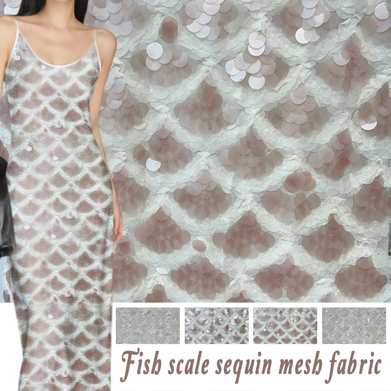 Mesh Base Cloth Sequin Embroid - огляд і ціна Crystal Mesh Fabric