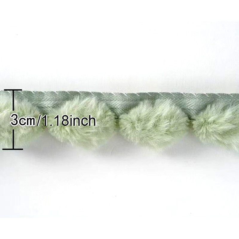 3cm Faux Rabbit Fur Pom Ball L - огляд і ціна Fringe Ribbon Sewing