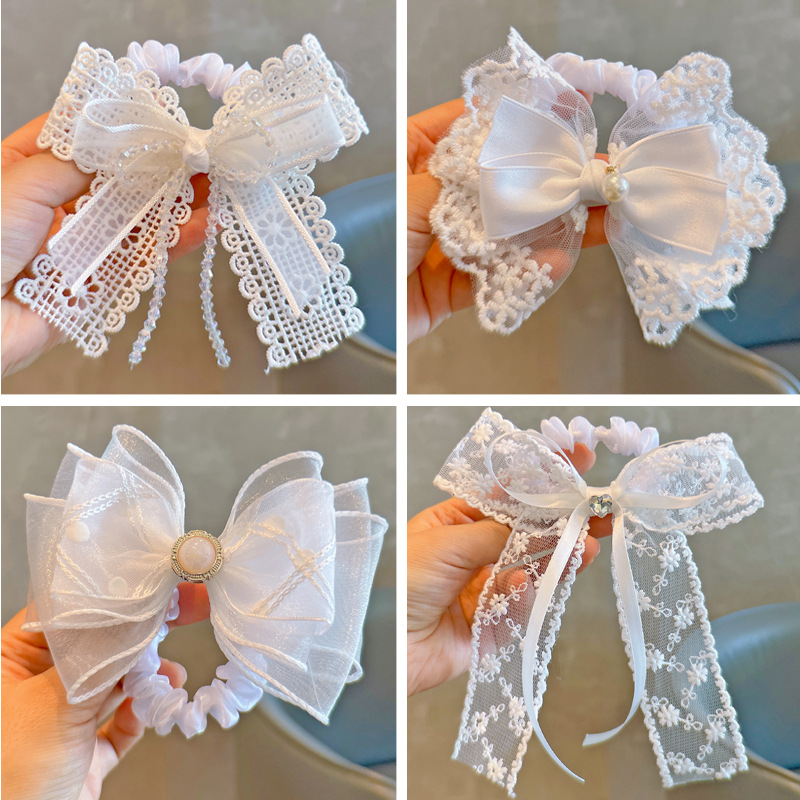 Elastic Hair Ties White Lace B - огляд і ціна Tassel Fringe Trim