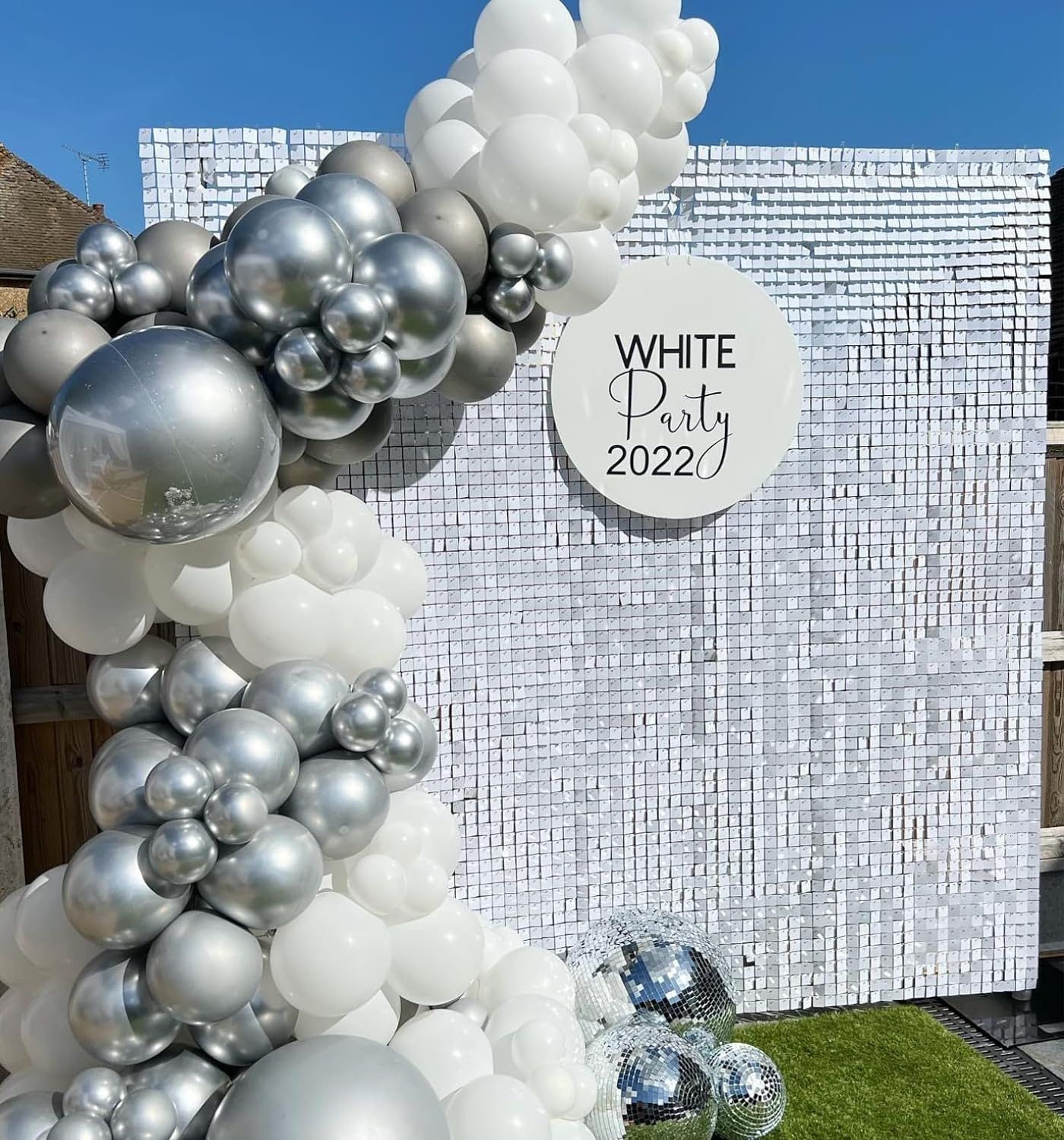 9/12/16/18pcs White Sequin Shi - огляд і ціна Sequin Fabric Panel
