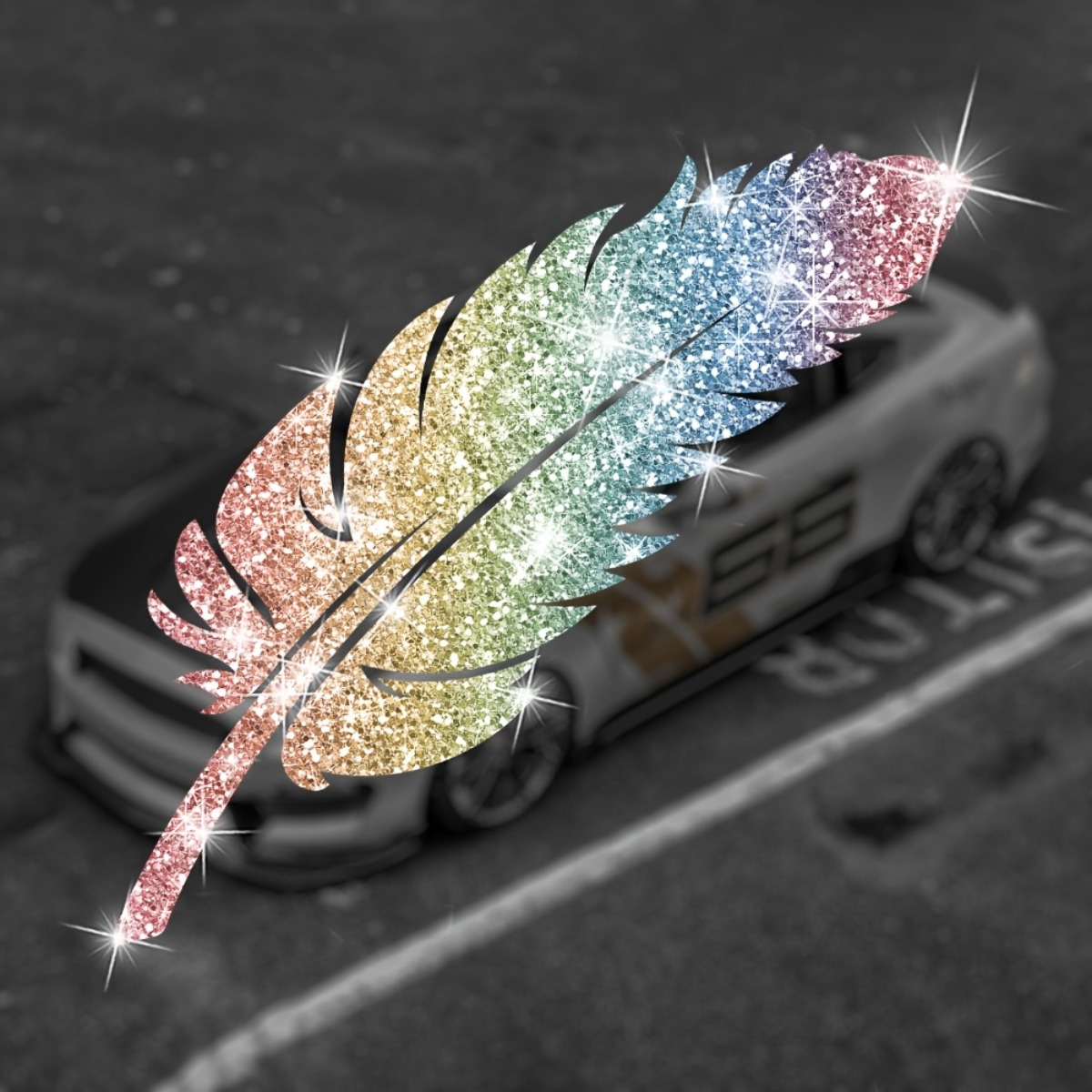 2PCS Glitter Feather Motorcycl - огляд і ціна Glitter Vinyl Roll