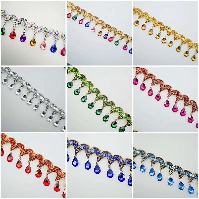 Rhinestone Fringe Tassel Lace  - огляд і ціна Tassel Fringe Trim